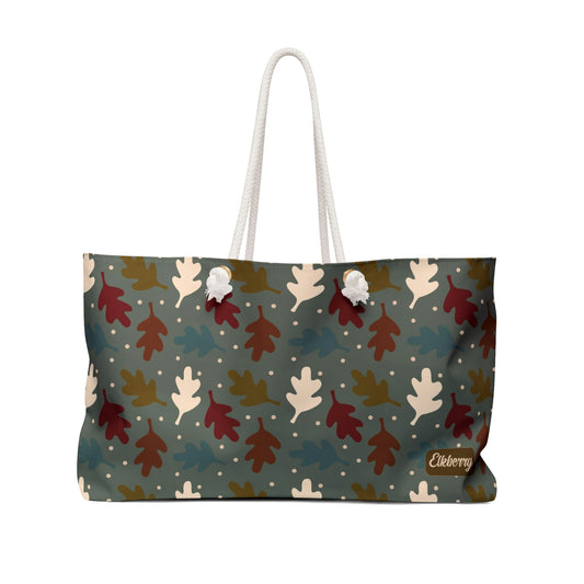 Weekender Tote Bag - Leaves on Sage