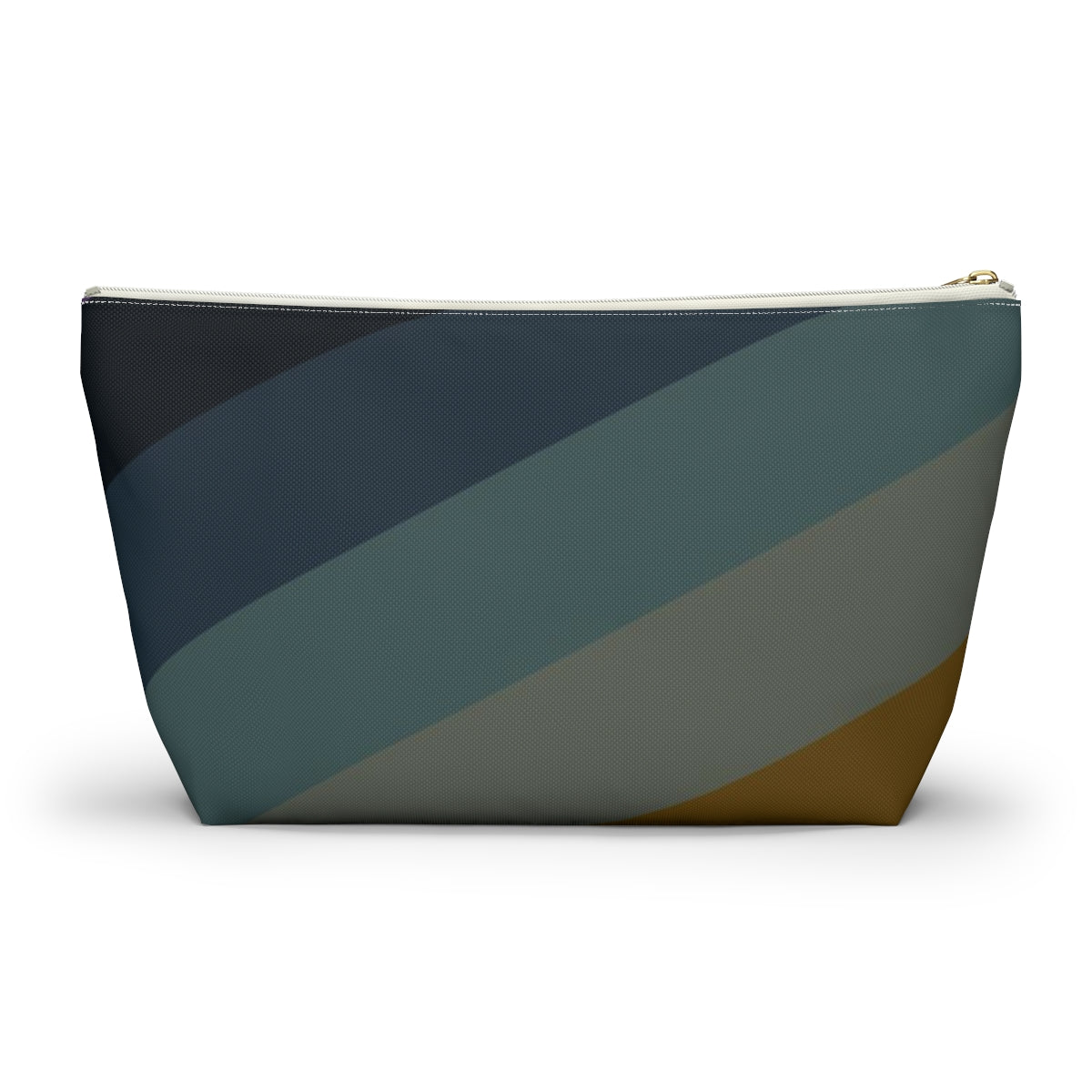 Big Bottom Zipper Pouch - Jeweltone Rainbow, Diagonal